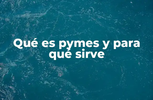 Qué es Pymes y para Qué Sirve