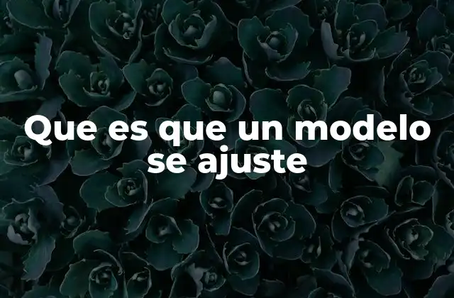 La importancia del ajuste en modelos predictivos