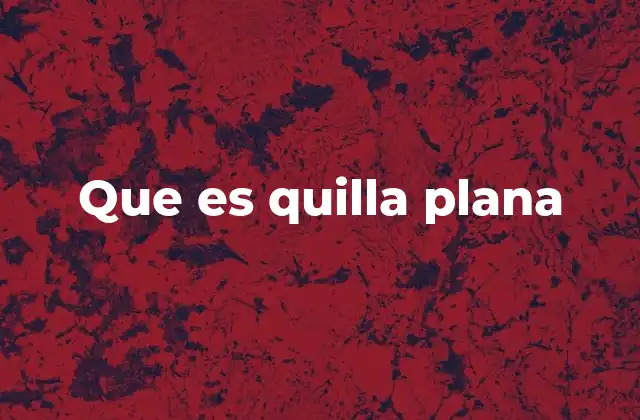 Que es Quilla Plana
