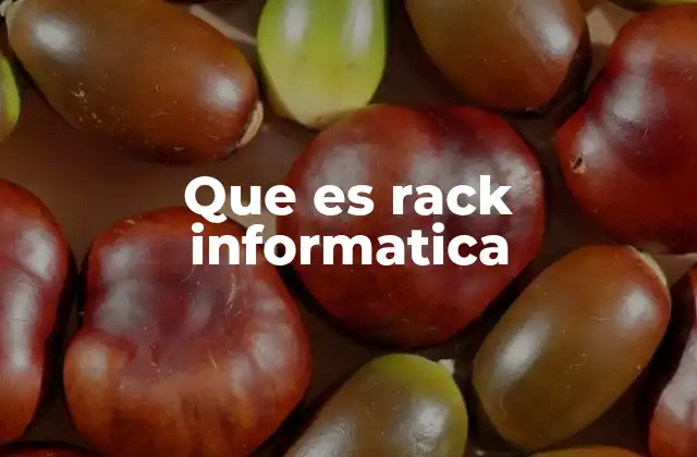 Que es Rack Informatica