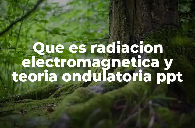 Que es Radiacion Electromagnetica y Teoria Ondulatoria Ppt