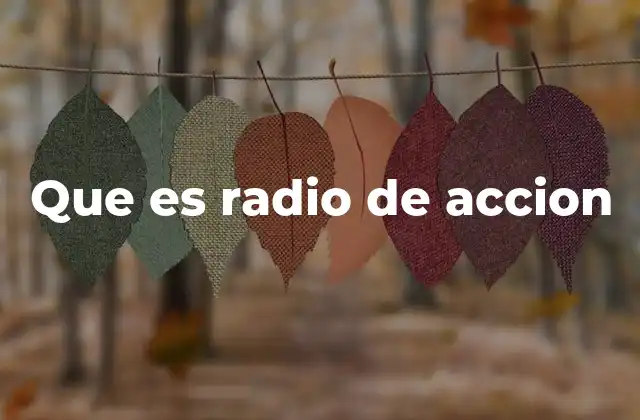 Que es Radio de Accion