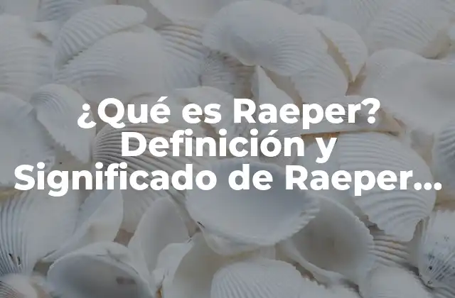 ¿qué es Raeper? Definición y Significado de Raeper en la Música