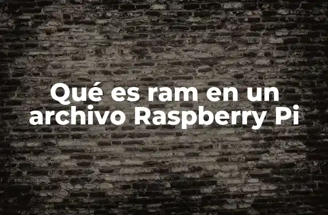 Qué es Ram en un Archivo Raspberry Pi