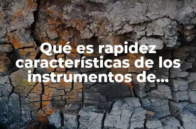 Importancia de la velocidad en los instrumentos de medición