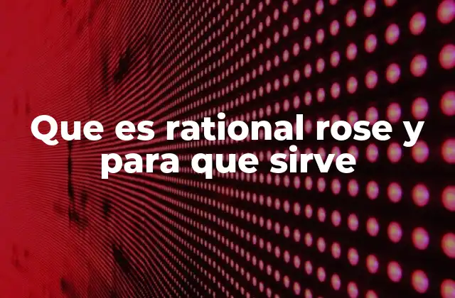 Que es Rational Rose y para que Sirve 2 Herramientas esenciales en el modelado de software