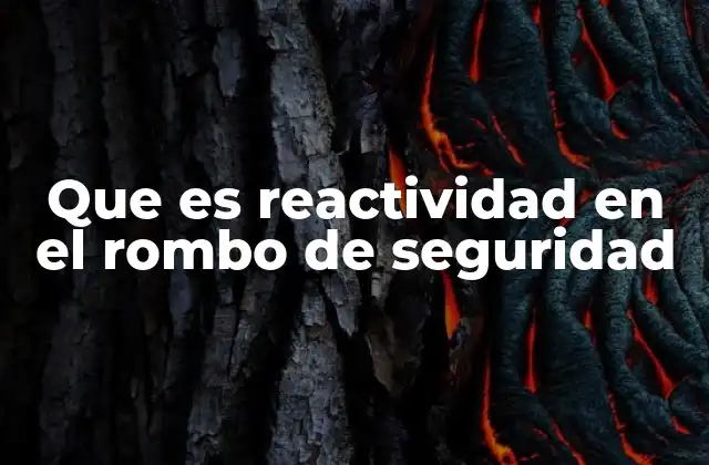 Que es Reactividad en el Rombo de Seguridad