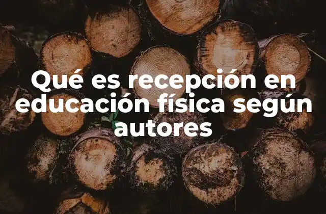 Qué es Recepción en Educación Física según Autores