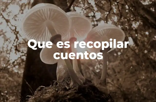 Que es Recopilar Cuentos