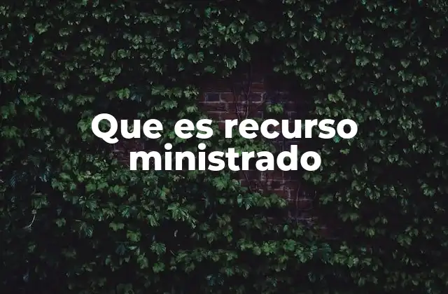 Que es Recurso Ministrado 2 El papel del recurso ministrado en el sistema judicial
