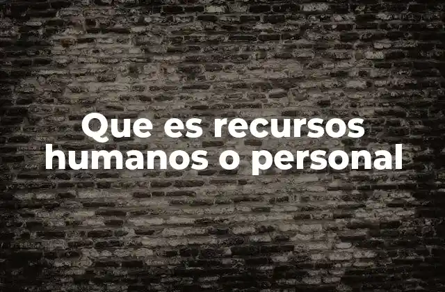 Que es Recursos Humanos o Personal 2 La importancia de gestionar el talento humano