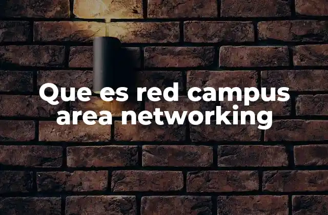Que es Red Campus Area Networking