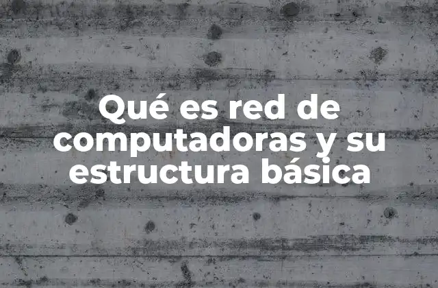Qué es Red de Computadoras y Su Estructura Básica