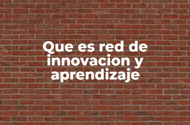 Que es Red de Innovacion y Aprendizaje