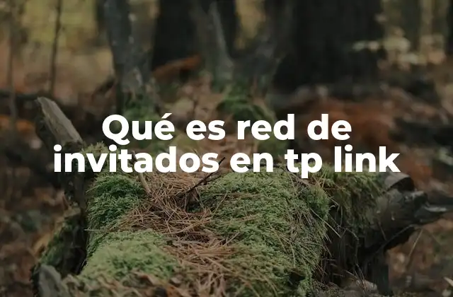 Qué es Red de Invitados en Tp Link