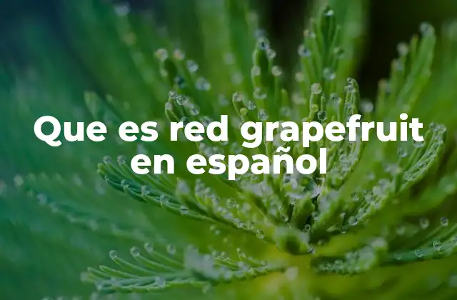 Que es Red Grapefruit en Español