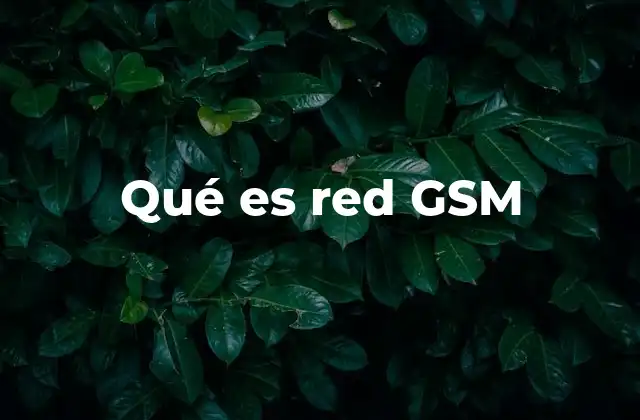 Qué es Red Gsm