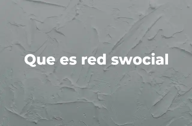 Que es Red Swocial