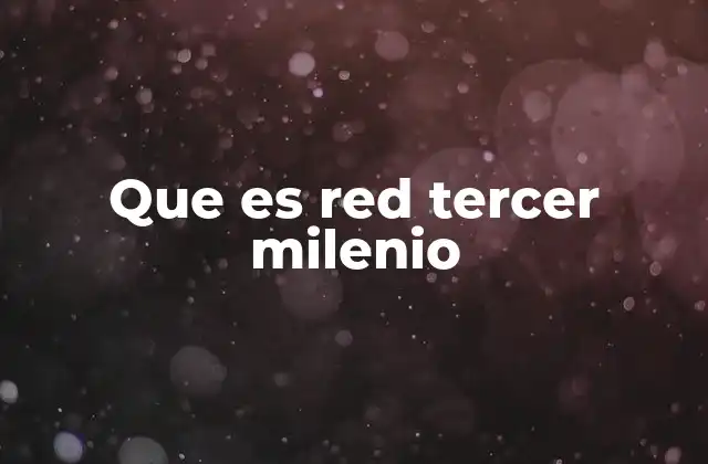 Cómo se estructura la infraestructura tecnológica de la Red Tercer Milenio
