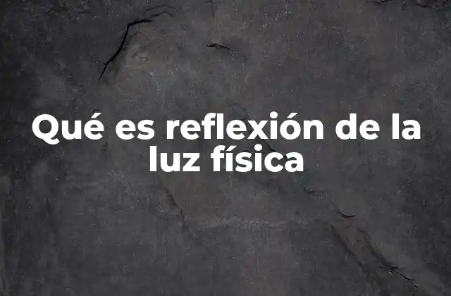 Qué es Reflexión de la Luz Física