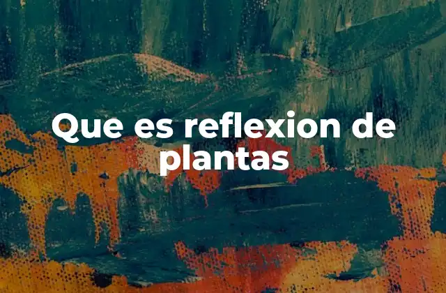 Que es Reflexion de Plantas 2 La interacción entre luz y vegetación