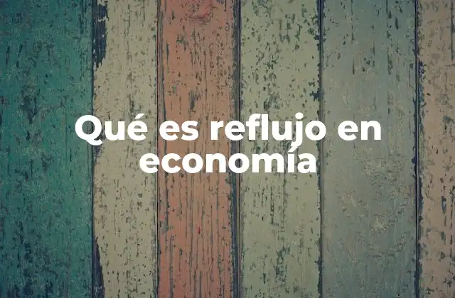 Qué es Reflujo en Economía
