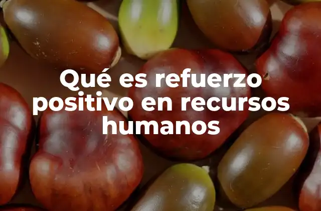 Qué es Refuerzo Positivo en Recursos Humanos