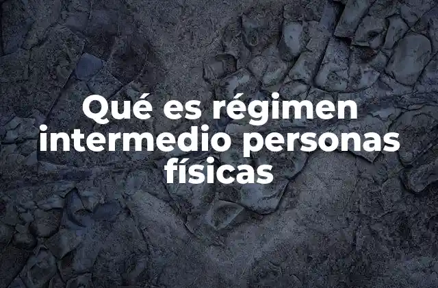 Qué es Régimen Intermedio Personas Físicas 2 Características del régimen intermedio para personas físicas