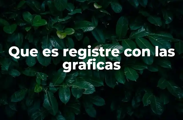 Que es Registre con las Graficas