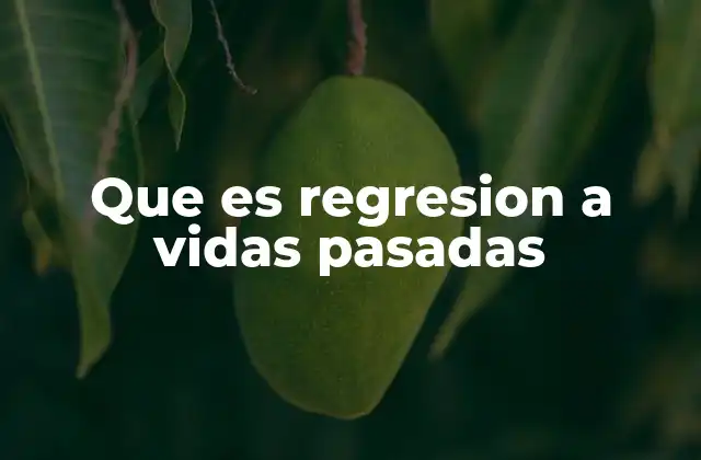 Que es Regresion a Vidas Pasadas