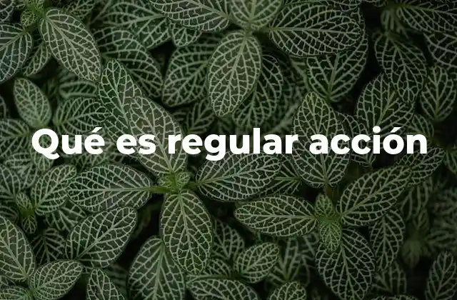 Qué es Regular Acción
