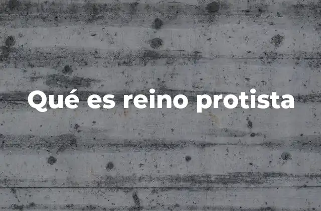 Qué es Reino Protista