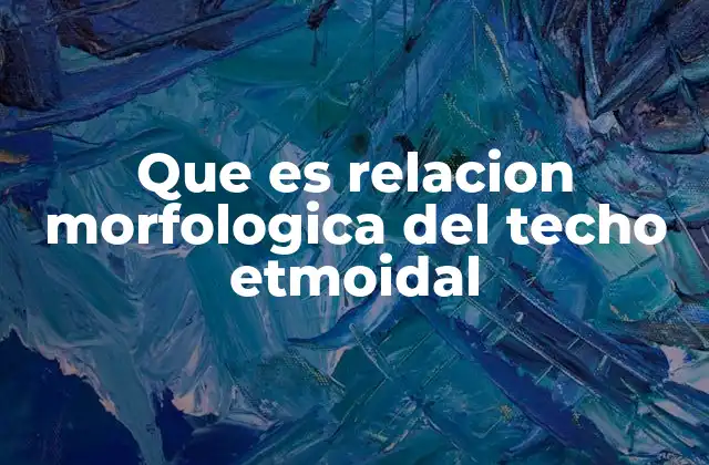 Que es Relacion Morfologica Del Techo Etmoidal 2 La morfología del techo etmoidal y su importancia en la cirugía endoscópica