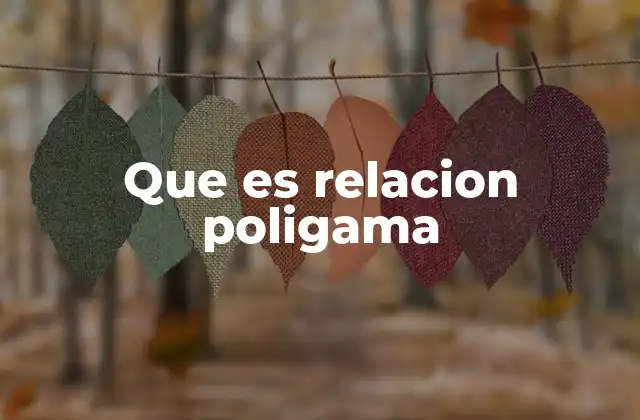 Que es Relacion Poligama