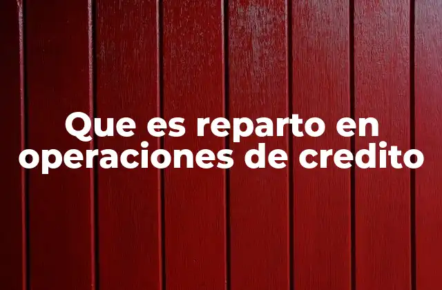 El funcionamiento del reparto crediticio en las instituciones financieras