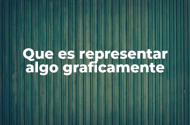 Que es Representar Algo Graficamente