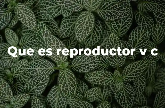 Que es Reproductor V C