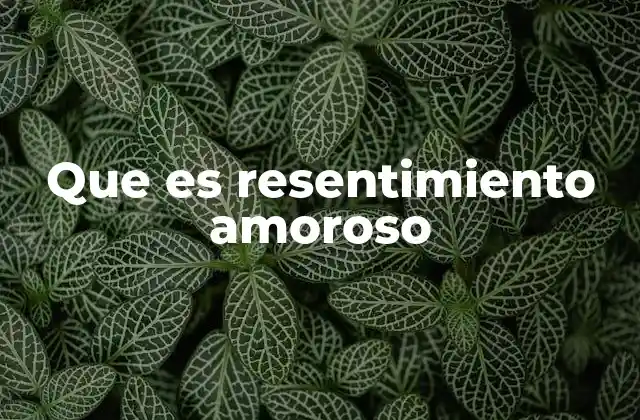Que es Resentimiento Amoroso 2 El impacto emocional y psicológico del resentimiento en una relación