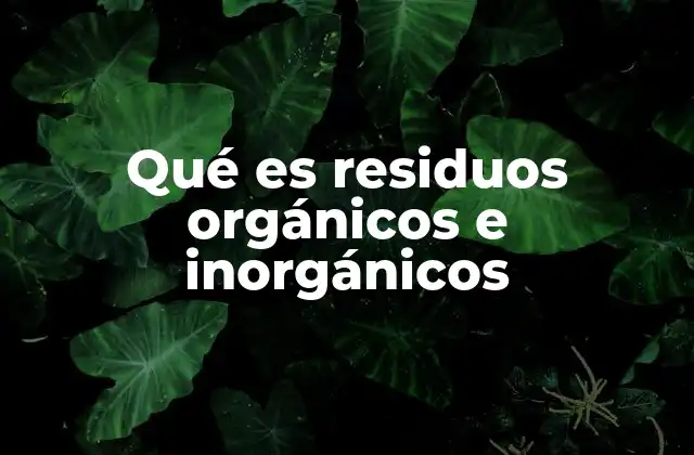 Qué es Residuos Orgánicos e Inorgánicos 2 La importancia de diferenciar entre residuos orgánicos e inorgánicos