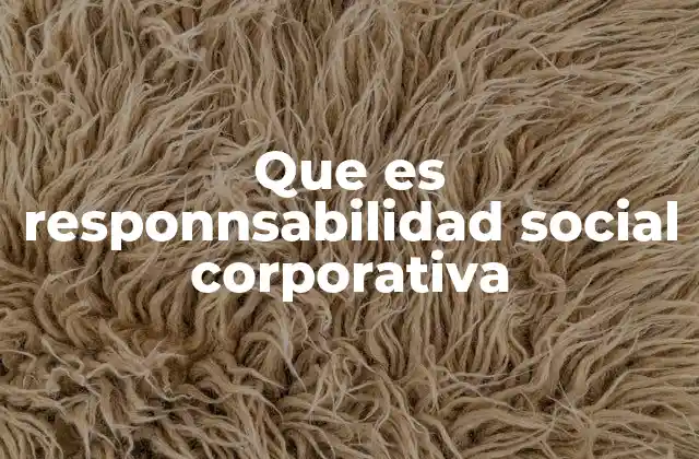 Que es Responnsabilidad Social Corporativa