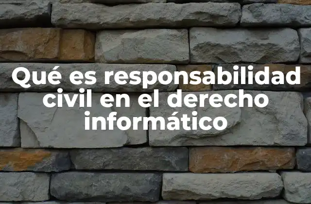 Qué es Responsabilidad Civil en el Derecho Informático