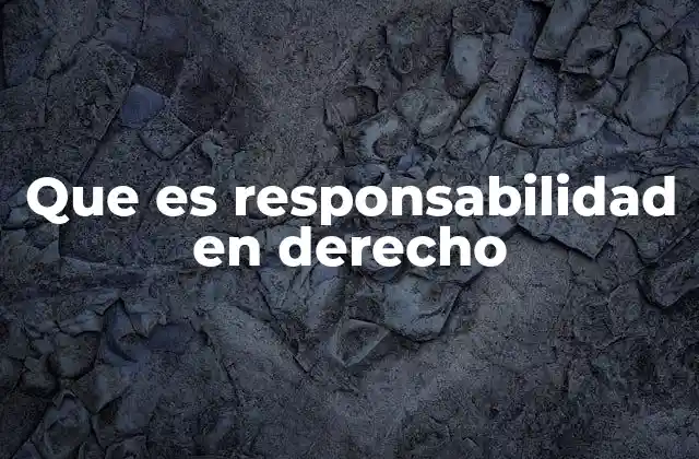 La importancia de la responsabilidad en el marco legal