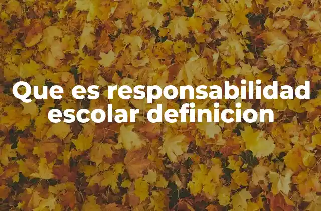 Que es Responsabilidad Escolar Definicion 2 La importancia de la responsabilidad en el entorno escolar