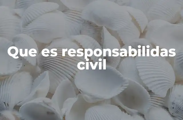 Que es Responsabilidas Civil