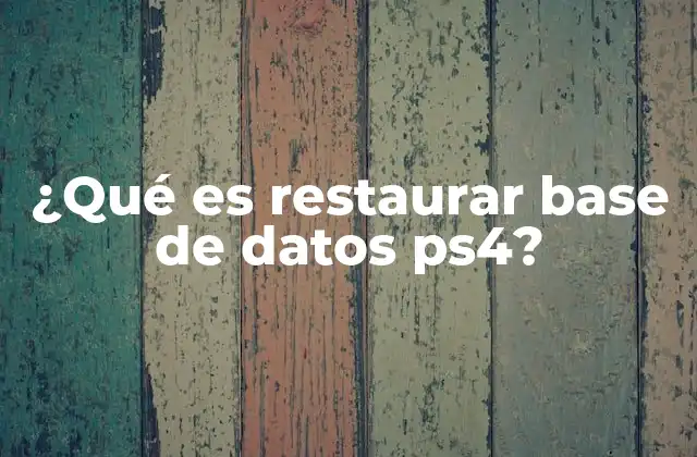 Cómo el sistema PS4 gestiona la base de datos