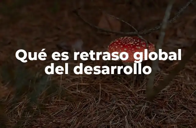 Qué es Retraso Global Del Desarrollo