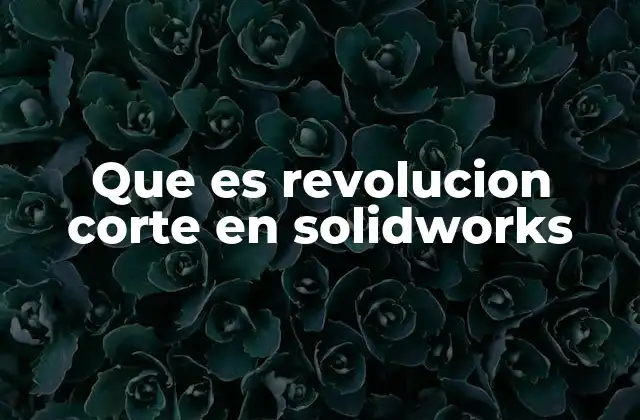 Que es Revolucion Corte en Solidworks