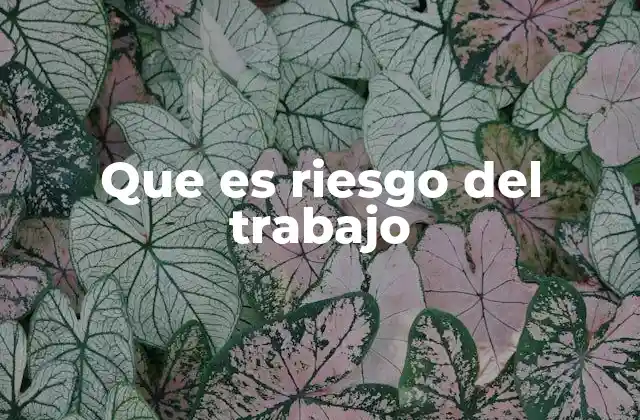 Que es Riesgo Del Trabajo