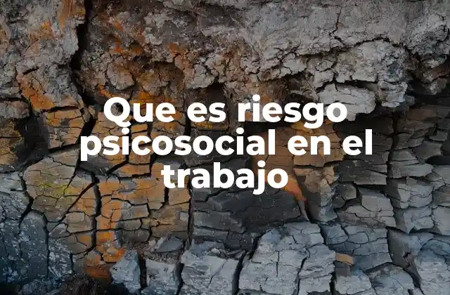 Factores que contribuyen al riesgo psicosocial
