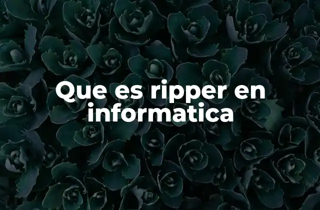 Que es Ripper en Informatica 2 El papel de los rippers en la digitalización de contenido multimedia
